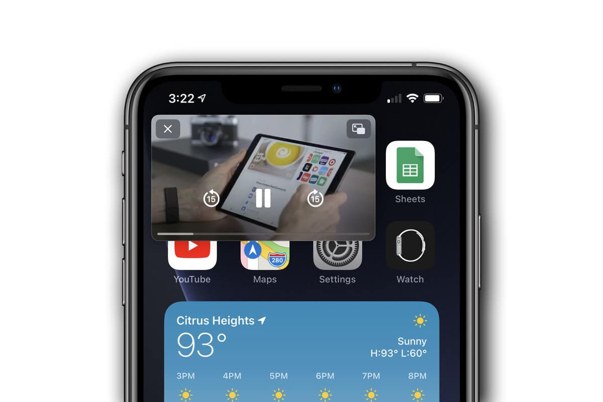 Picture in picture - iOS 14 features
