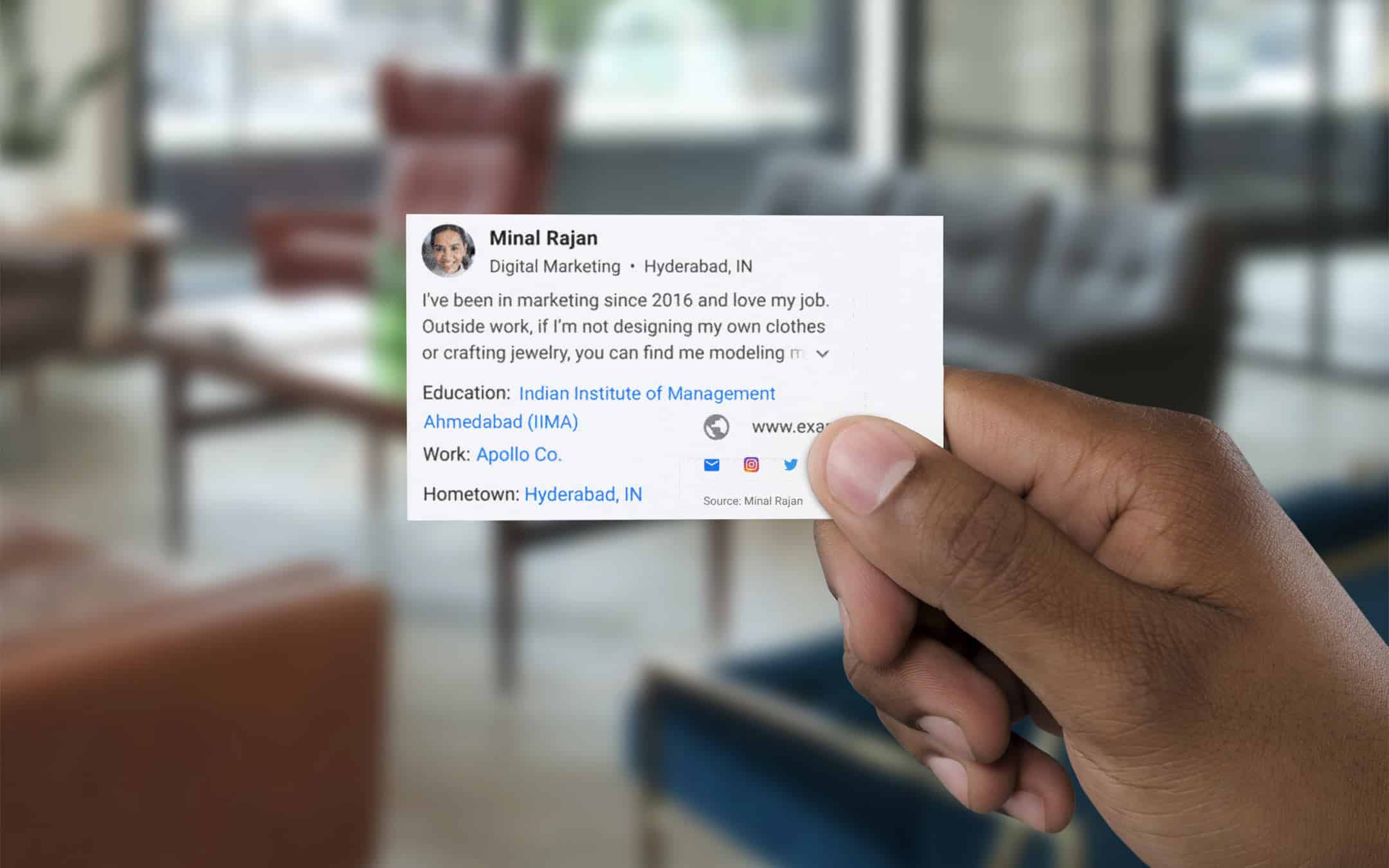 people card example