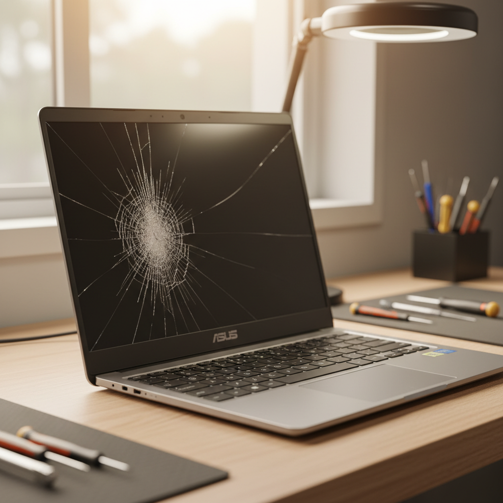 Cracked ASUS laptop screen repair in Battery Point — Hobart TAS 7004