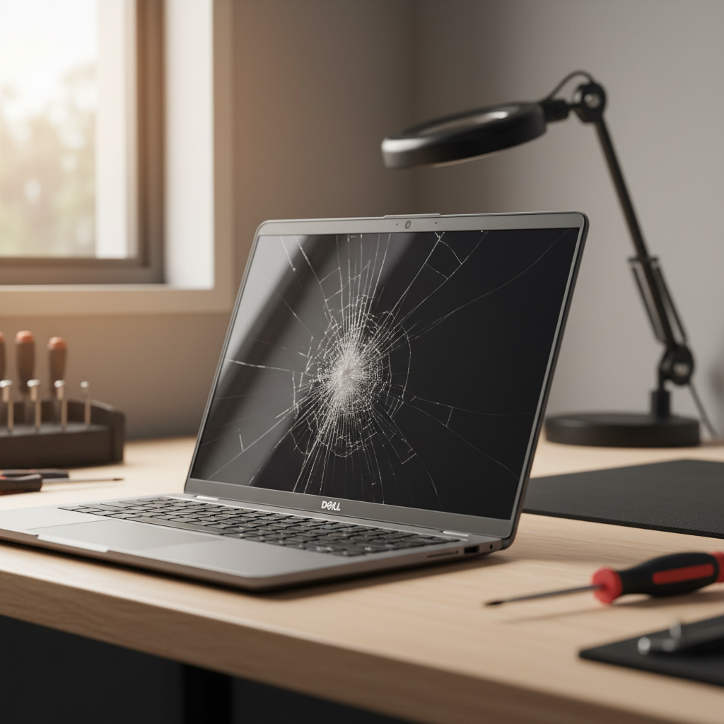 Cracked Dell laptop screen repair in Bellerive — Hobart TAS 7018
