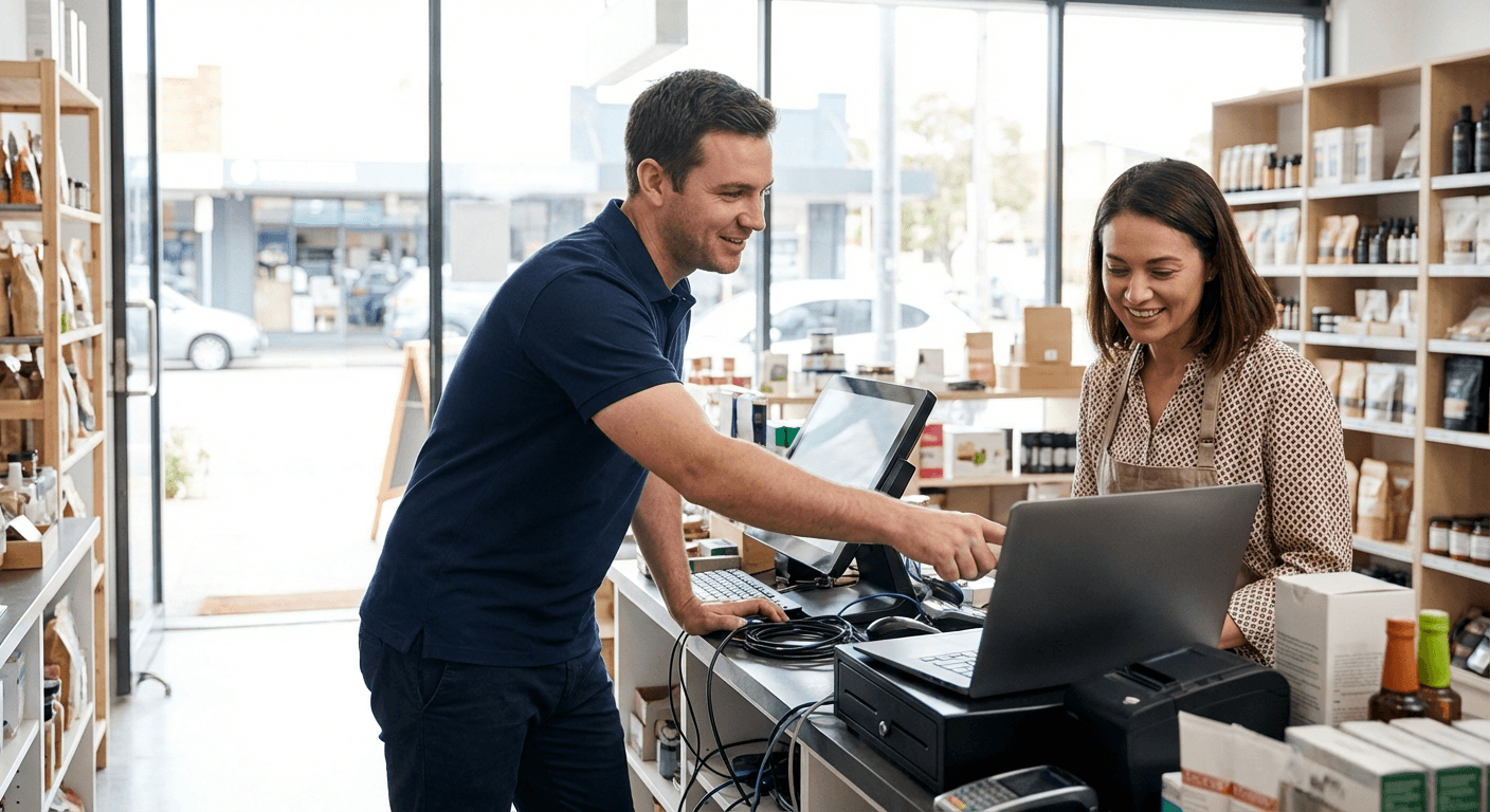 IT technician providing onsite Retail Shop computer support in Darwin, NT