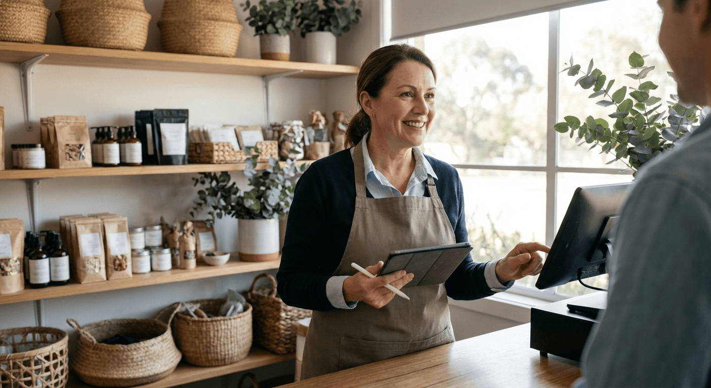 Satisfied Retail Shop business owner in Darwin using reliable IT support services