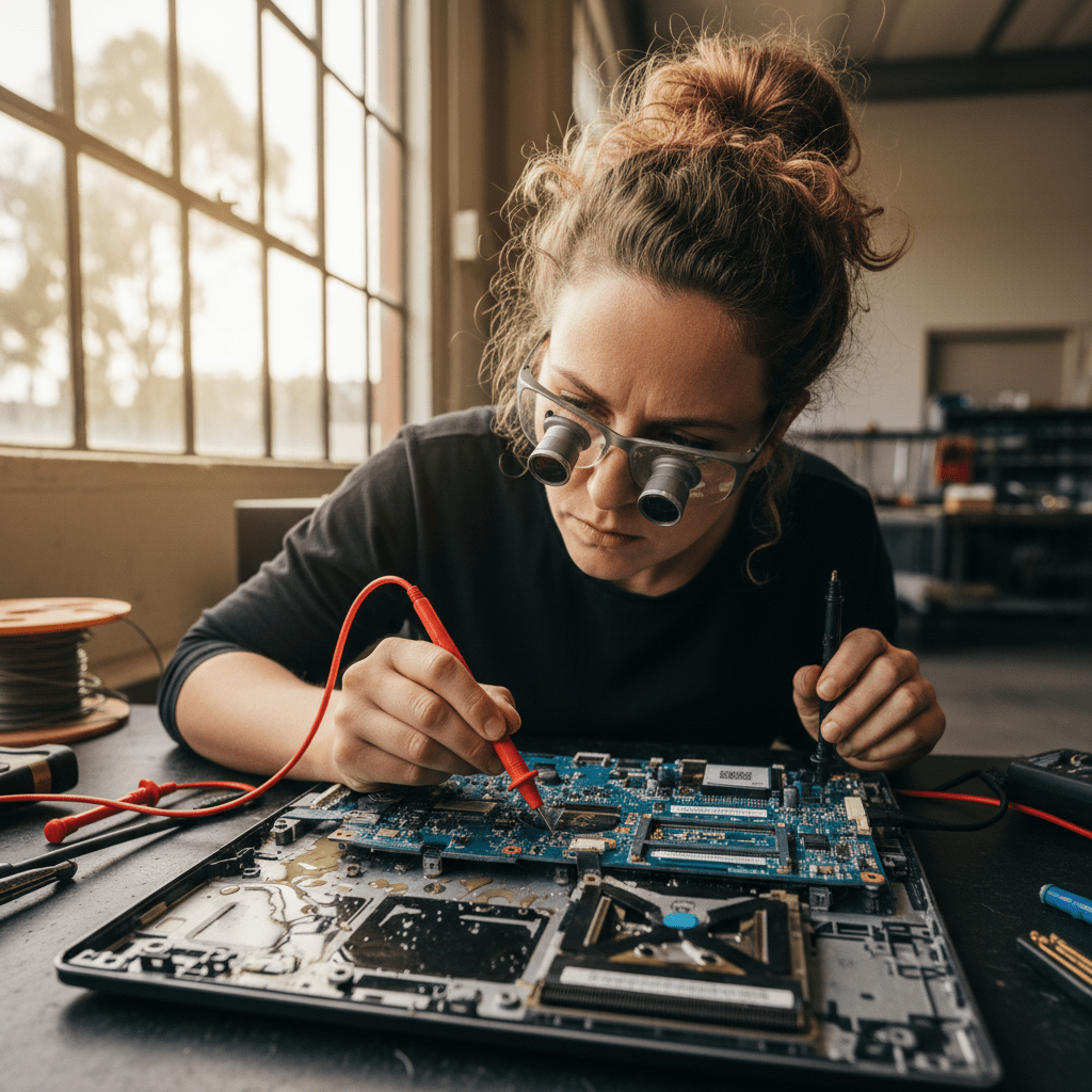 Diagnosing common ASUS laptop failure scenarios in Australia, such as liquid damage, power issues, and physical impact.