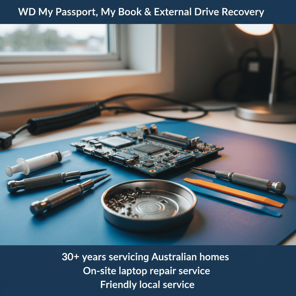 Professional computer repair equipment used by our Australian technicians — friendly local service
