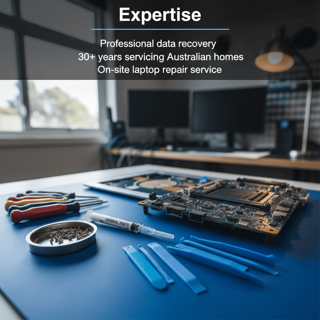 Professional computer repair equipment used by our Australian technicians — on-site laptop repair service