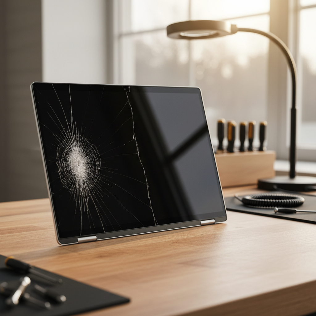 Cracked Dell laptop screen repair in Adamstown — Newcastle NSW 2289