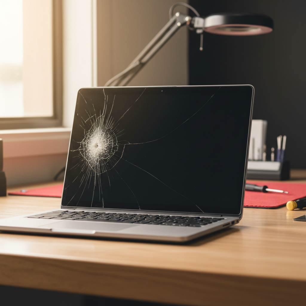 Cracked Dell laptop screen repair in Albert Park — Melbourne SA 5014