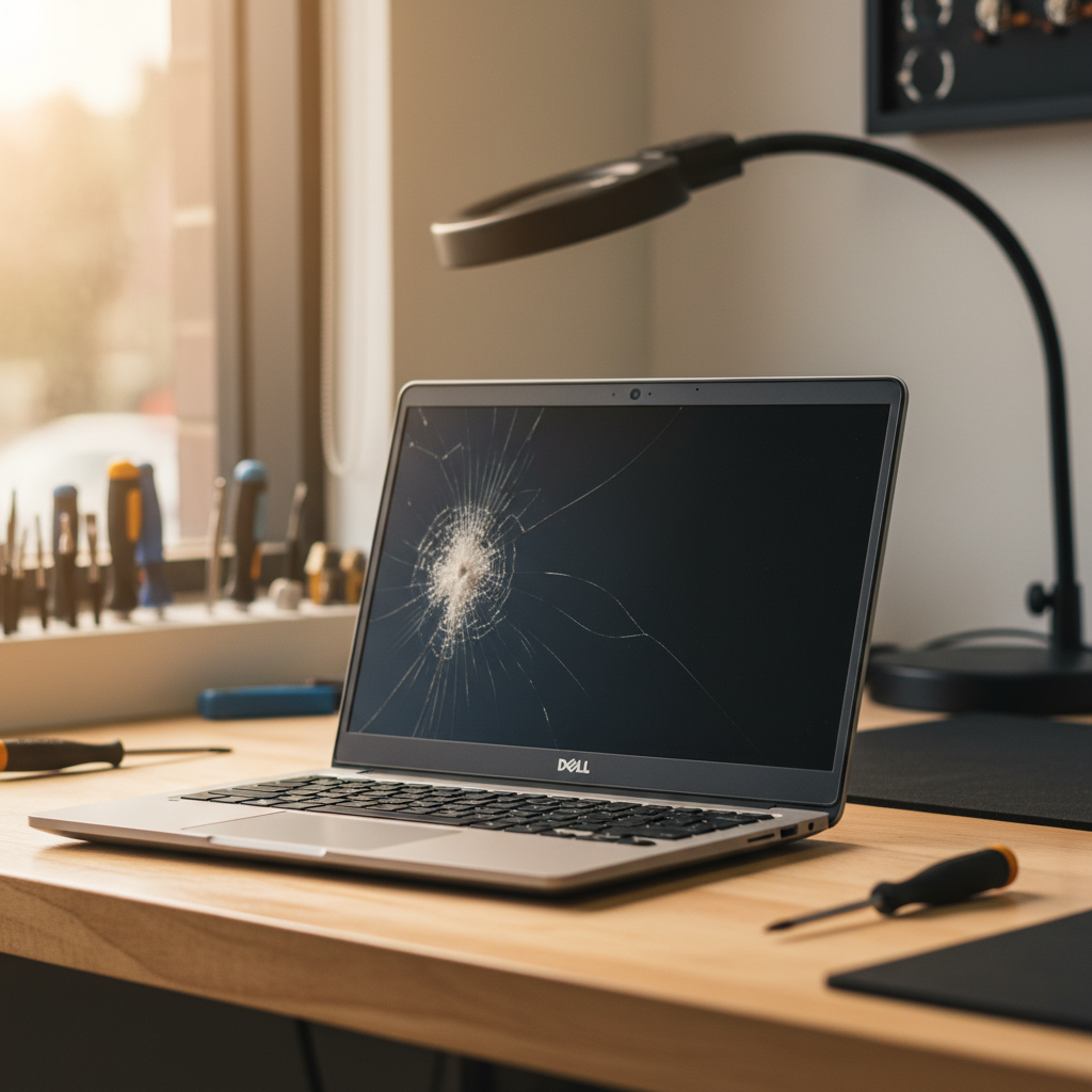 Cracked Dell laptop screen repair in Anambah — Newcastle NSW 2320