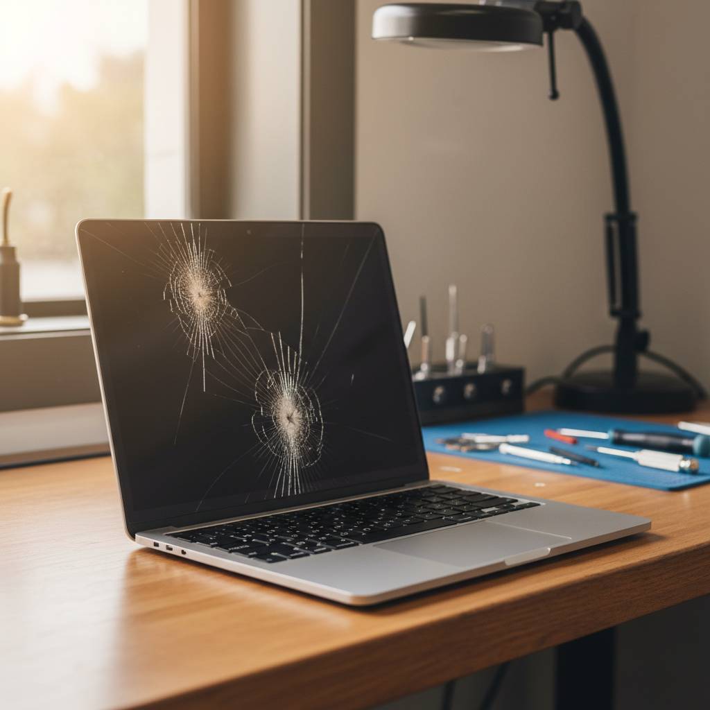 Cracked MacBook Air laptop screen repair in Angle Vale — Adelaide SA 5117