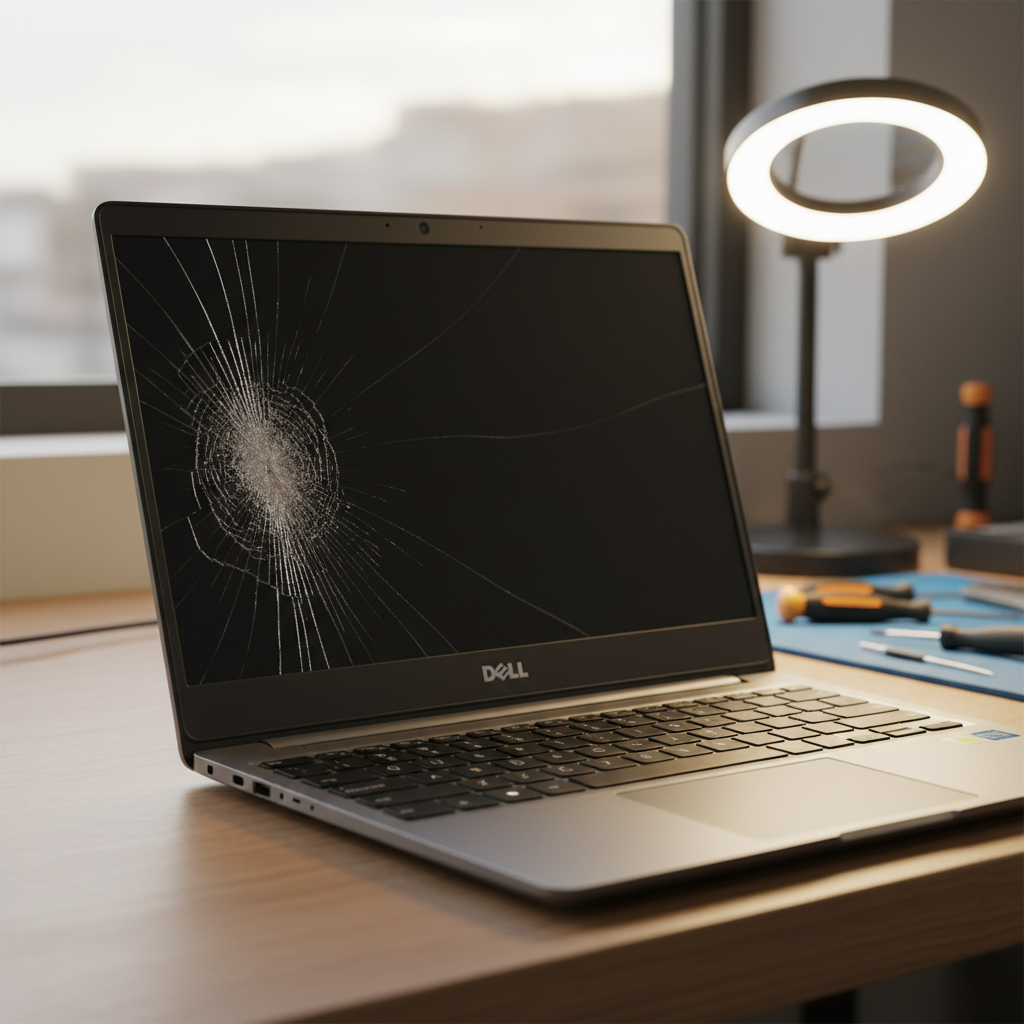Cracked Dell laptop screen repair in Ashford — Adelaide SA 5035