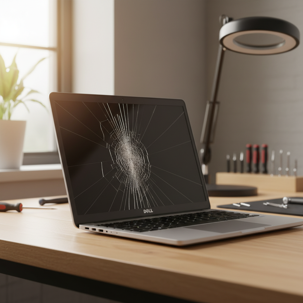 Cracked Dell laptop screen repair in Ashton — Adelaide SA 5137