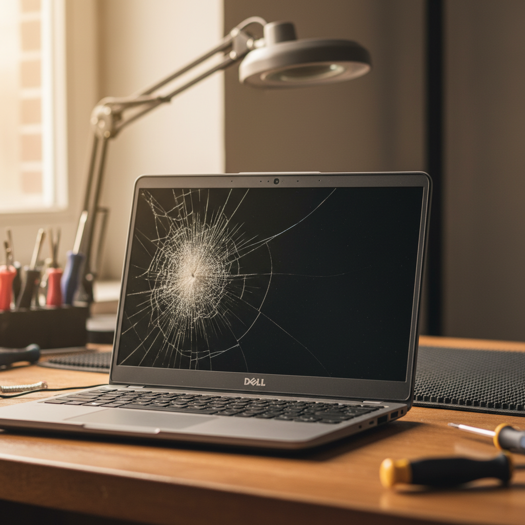 Cracked Dell laptop screen repair in Athol Park — Adelaide SA 5012