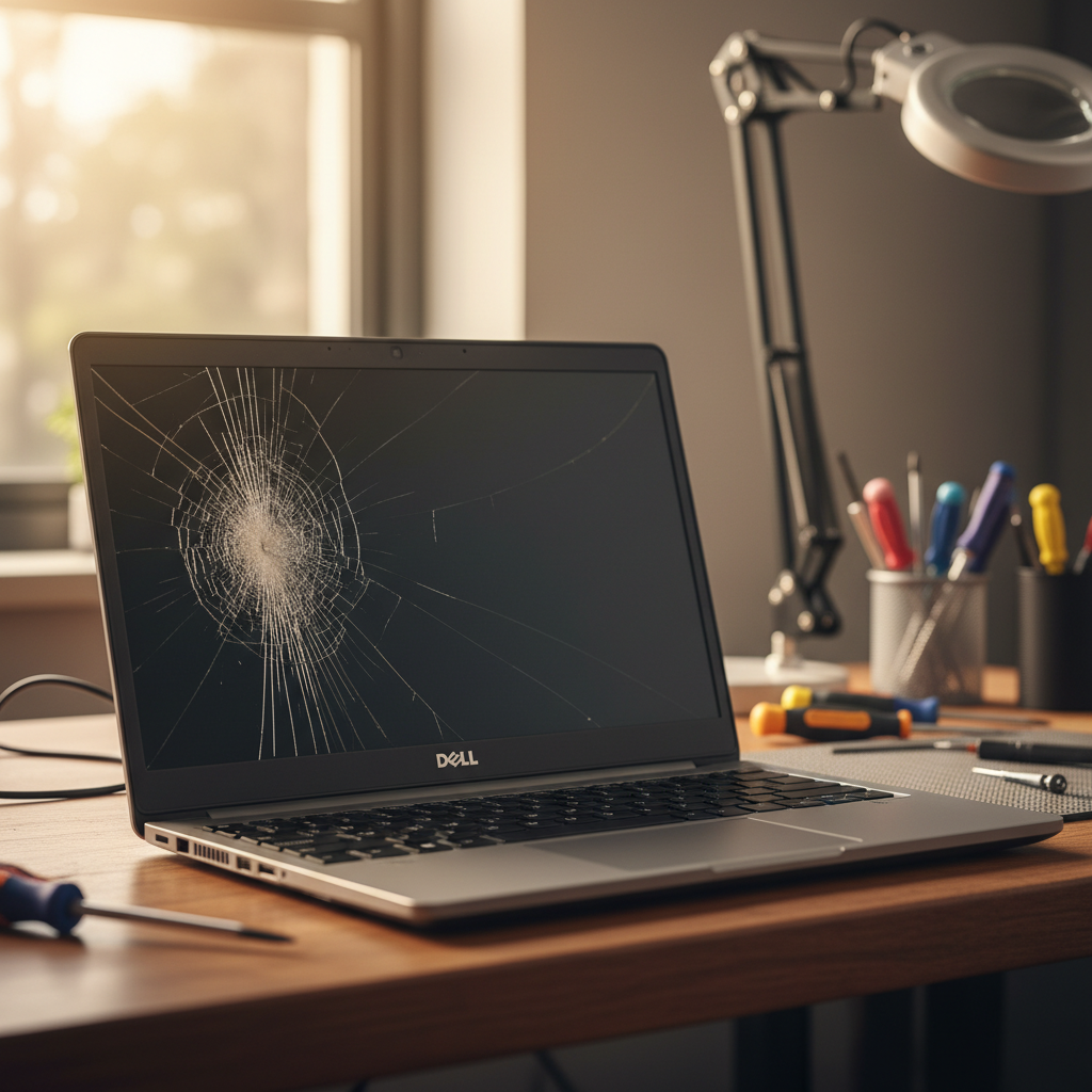 Cracked Dell laptop screen repair in Auldana — Adelaide SA 5072