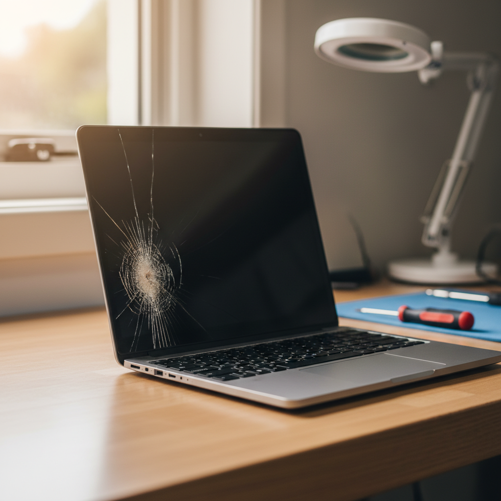 Cracked Dell laptop screen repair in Balcolyn — Newcastle NSW 2264
