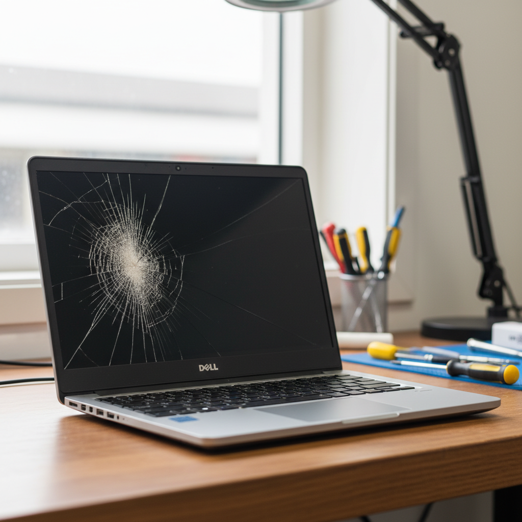 Cracked Dell laptop screen repair in Banksia Park — Adelaide SA 5091