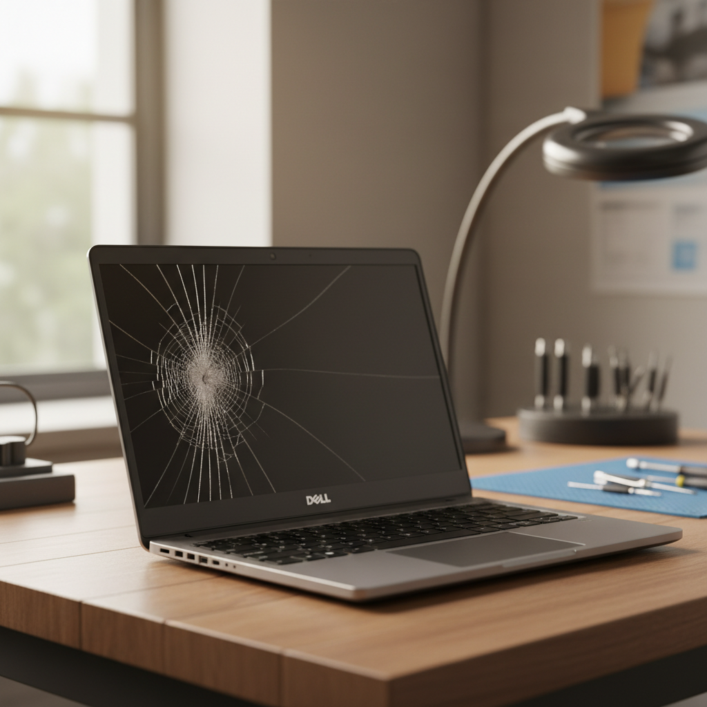 Cracked Dell laptop screen repair in Bar Beach — Newcastle NSW 2300