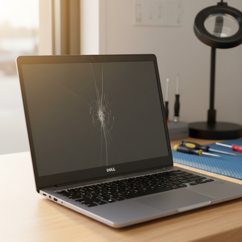 Cracked Dell laptop screen repair in Bees Creek — Darwin NT 0822