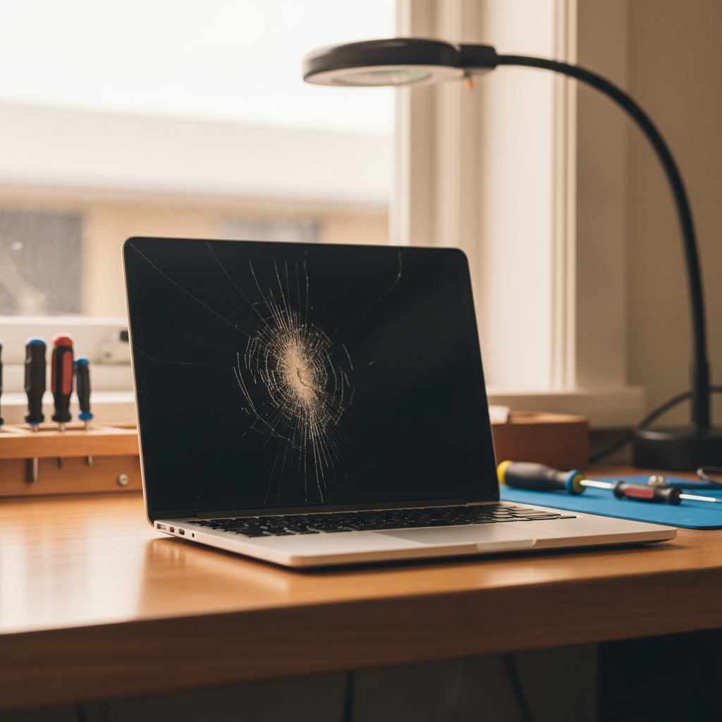 Cracked MacBook Air laptop screen repair in Belair — Adelaide SA 5052