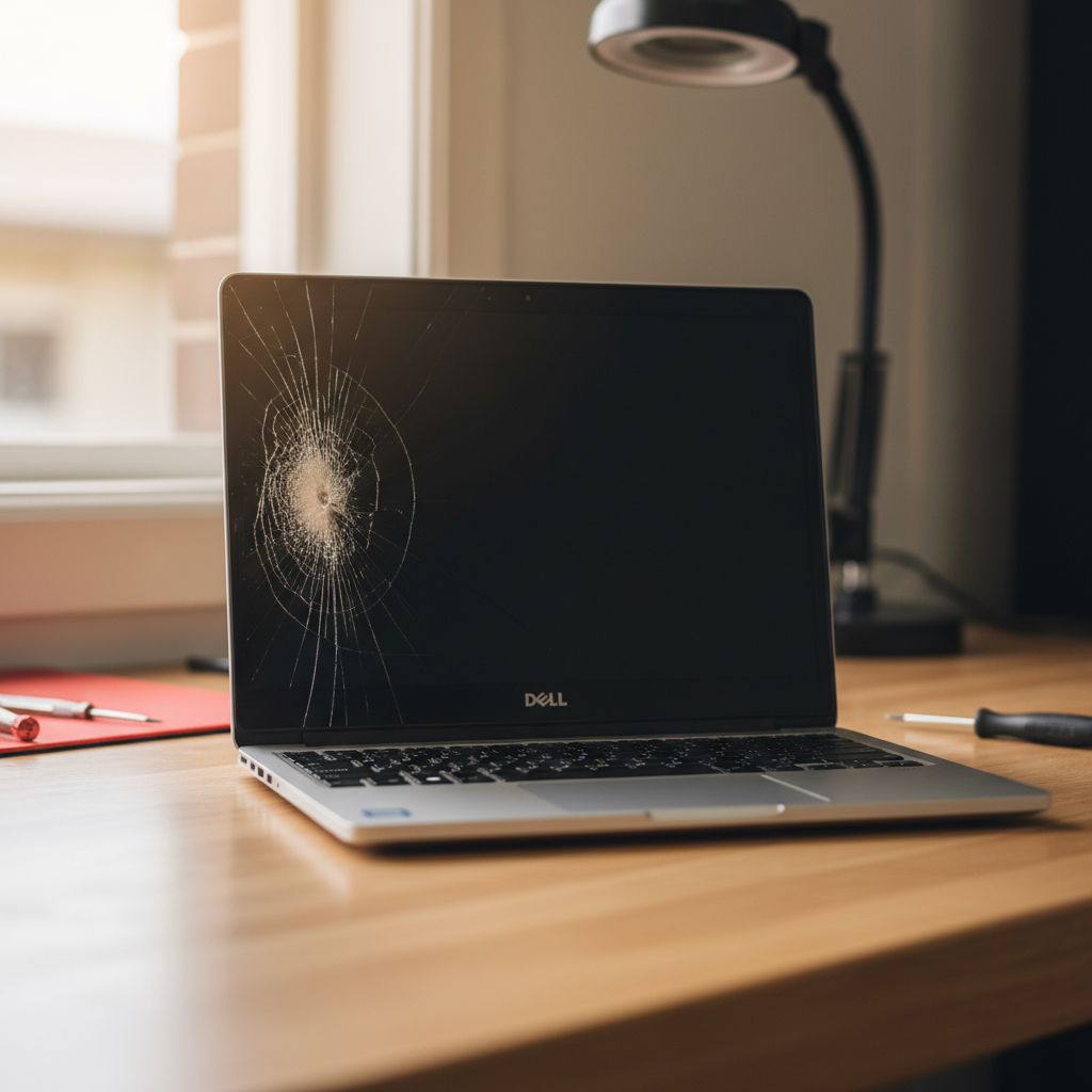 Cracked Dell laptop screen repair in Bellbird — Newcastle NSW 2325