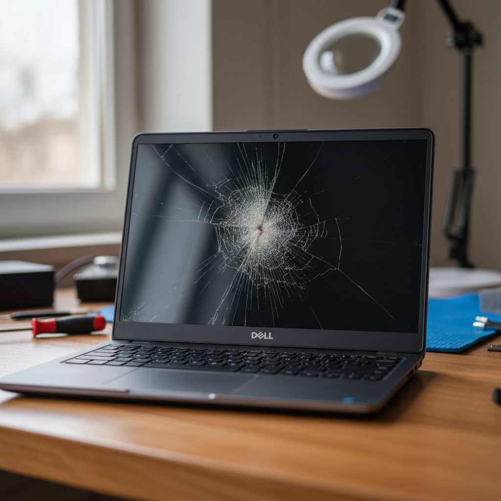 Cracked Dell laptop screen repair in Beresfield — Newcastle NSW 2322