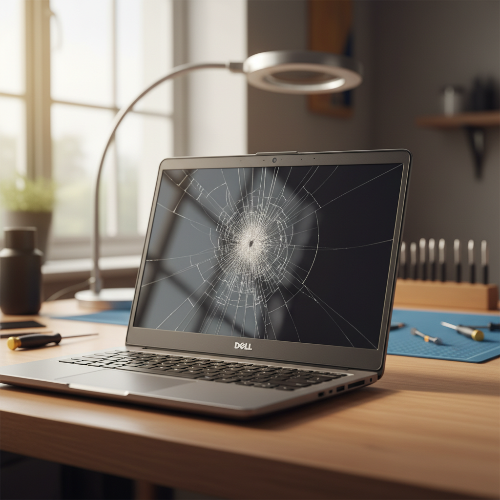 Cracked Dell laptop screen repair in Beulah Park — Adelaide SA 5067