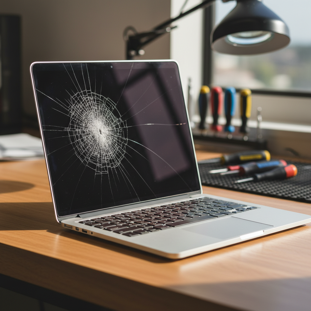 Cracked MacBook Pro laptop screen repair in Bibaringa — Adelaide SA 5118