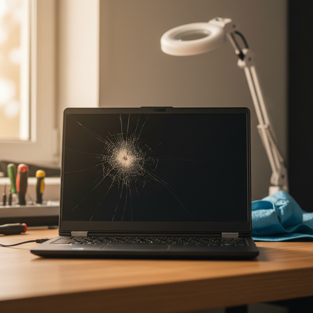 Cracked Alienware laptop screen repair in Blackalls Park — Newcastle NSW 2283