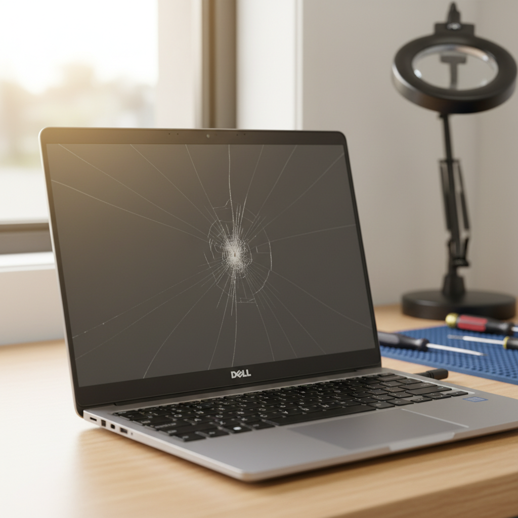 Cracked Dell laptop screen repair in Blackwood — Adelaide SA 5051