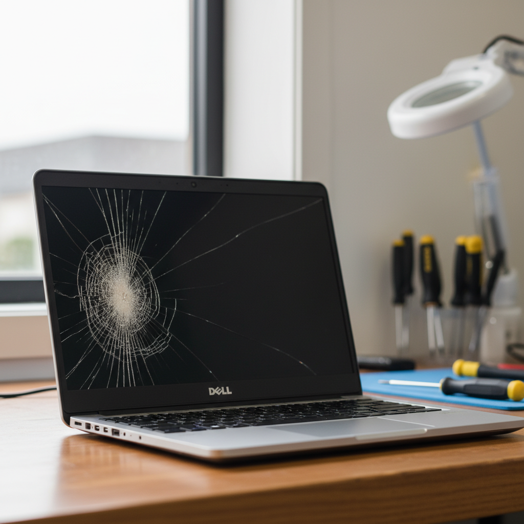 Cracked Dell laptop screen repair in Boat Harbour — Newcastle NSW 2480