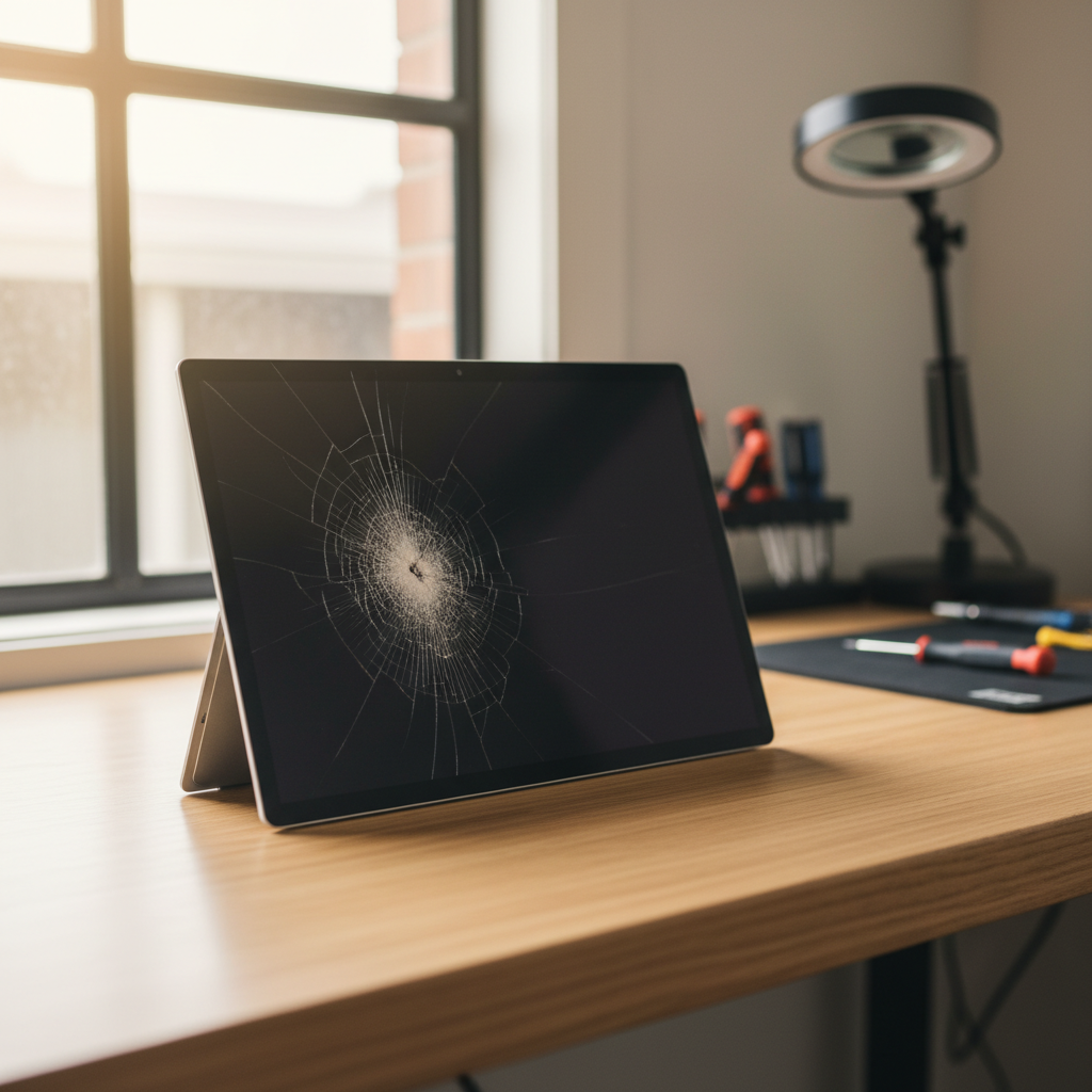 Cracked Microsoft Surface laptop screen repair in Bobs Farm — Newcastle NSW 2316