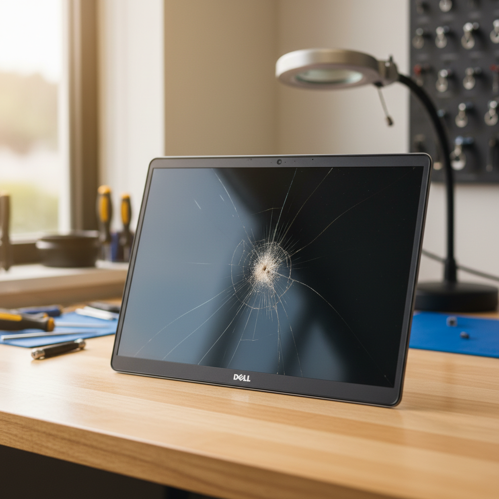 Cracked Dell laptop screen repair in Bolwarra — Newcastle NSW 2320