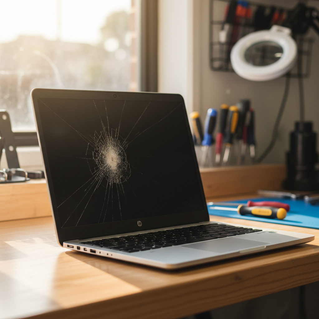 Cracked HP laptop screen repair in Bonnet Hill — Hobart TAS 7053