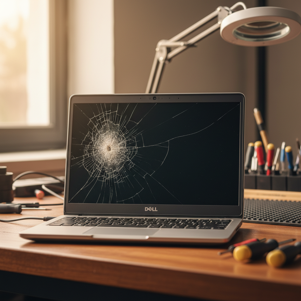 Cracked Dell laptop screen repair in Bradbury — Adelaide SA 5153