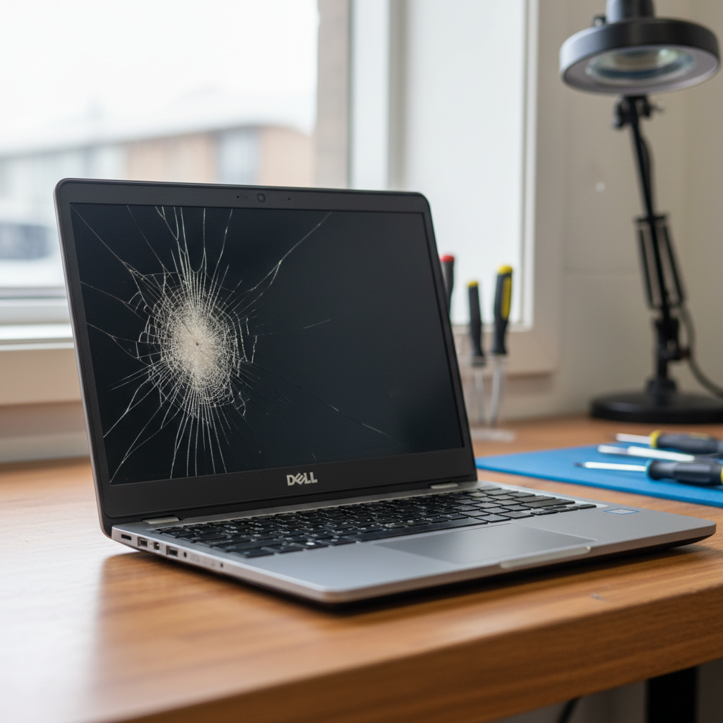 Cracked Dell laptop screen repair in Brandy Hill — Newcastle NSW 2324