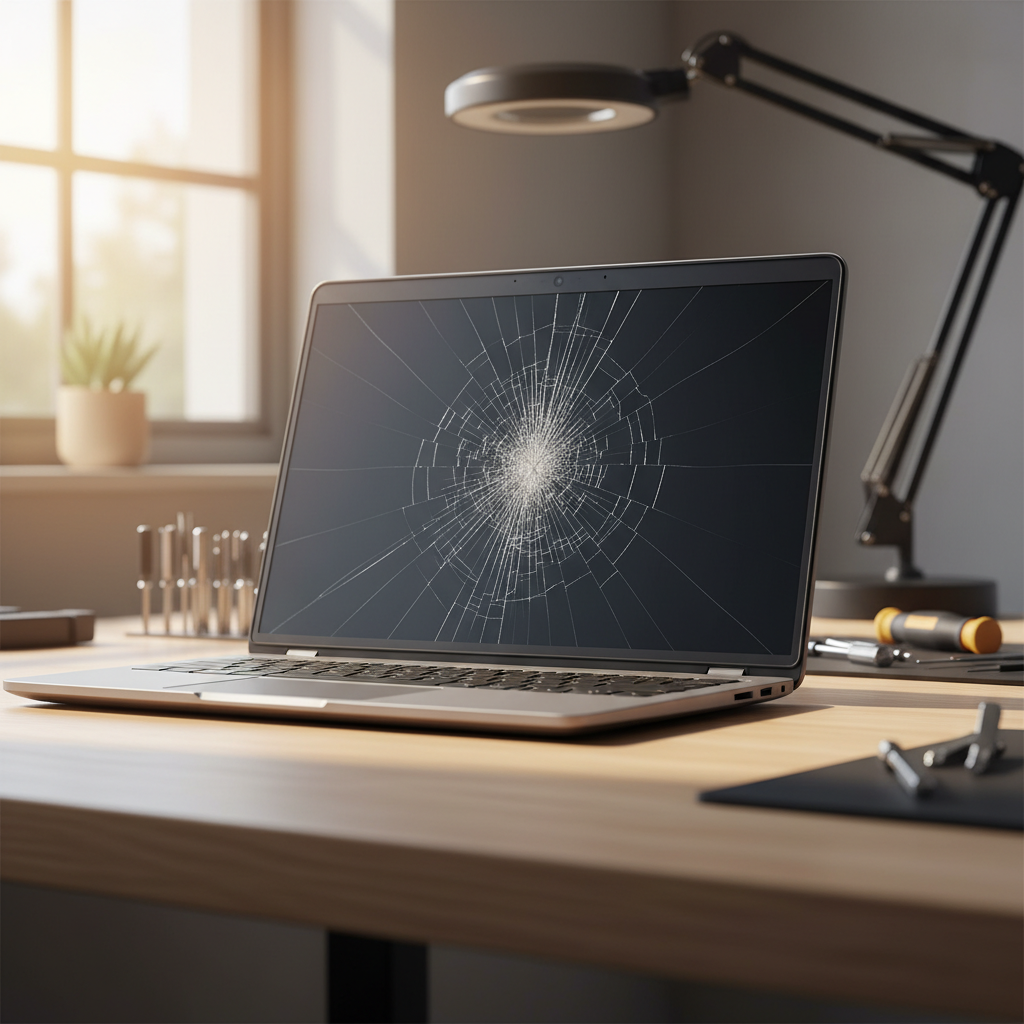 Cracked Dell laptop screen repair in Brighton — Melbourne SA 5048