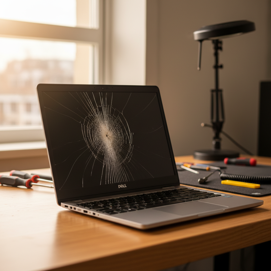Cracked Dell laptop screen repair in Buchanan — Newcastle NSW 2323