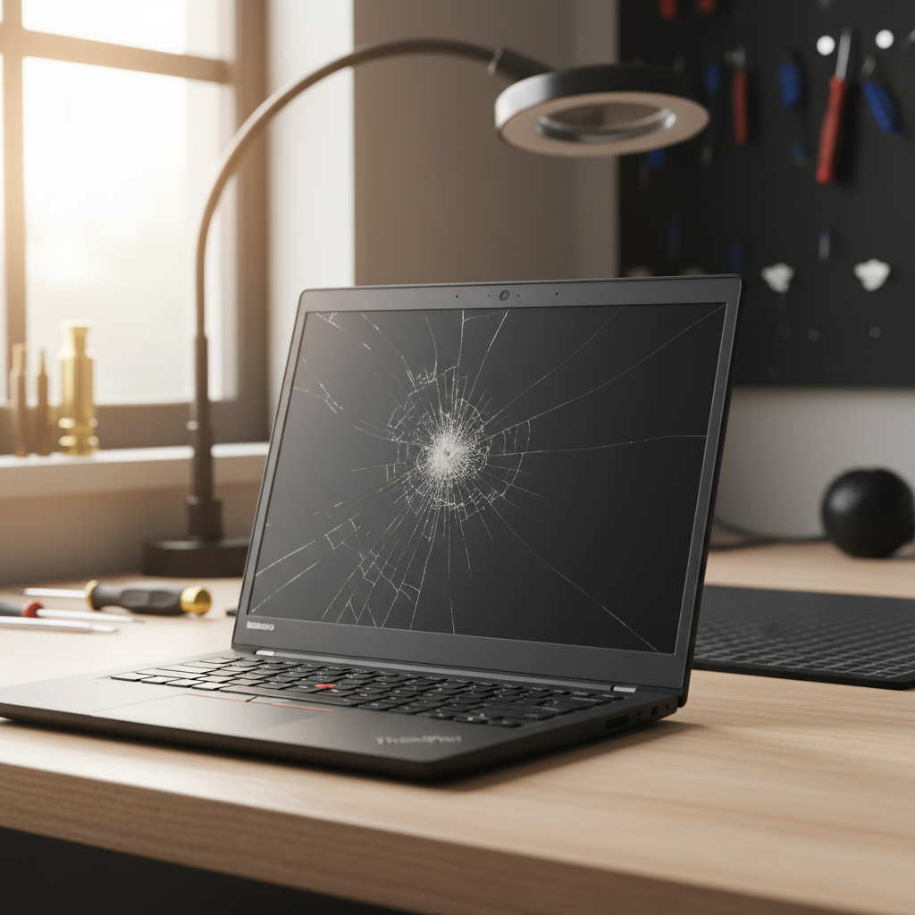 Cracked Lenovo ThinkPad laptop screen repair in Buchfelde — Adelaide SA 5118