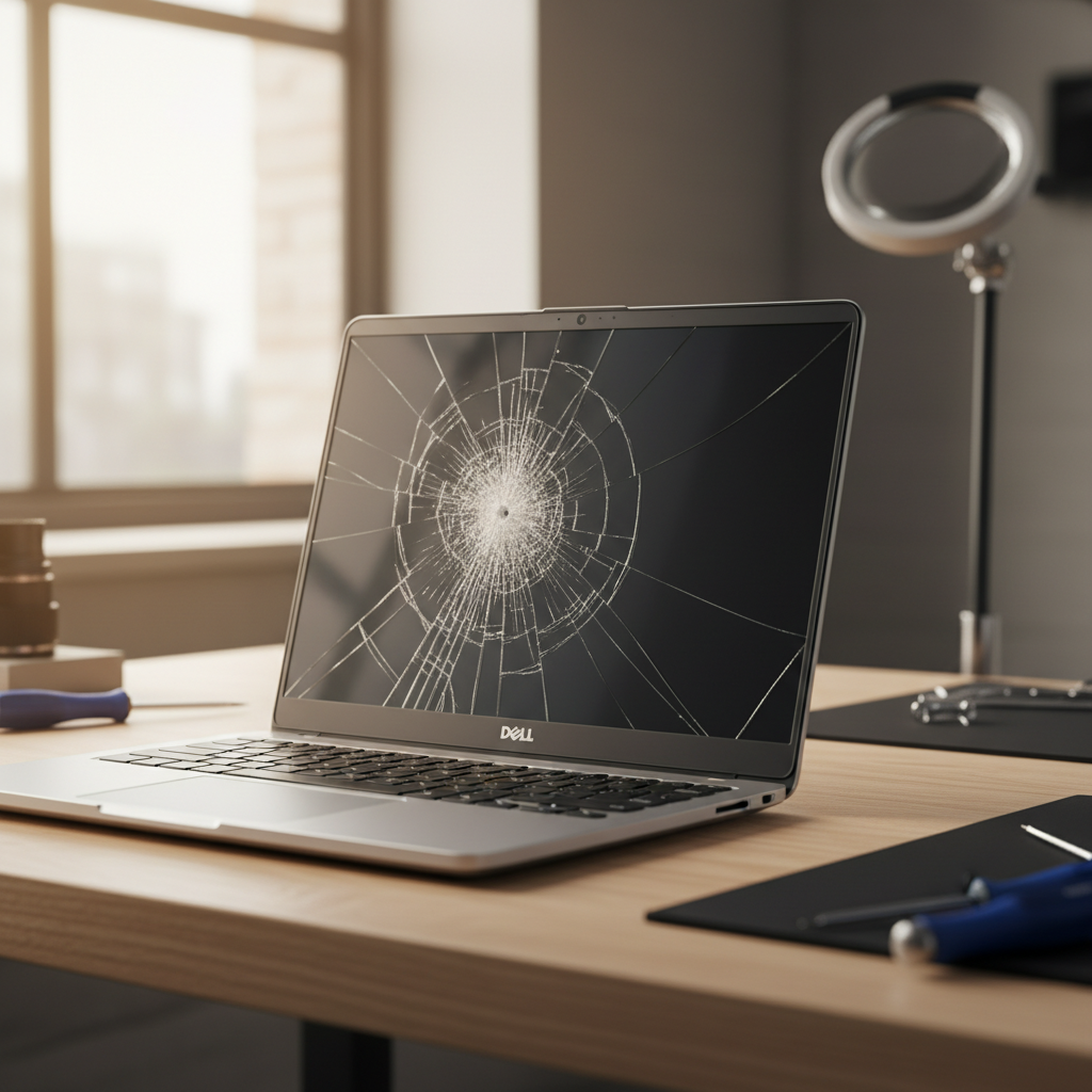 Cracked Dell laptop screen repair in Buff Point — Newcastle NSW 2262
