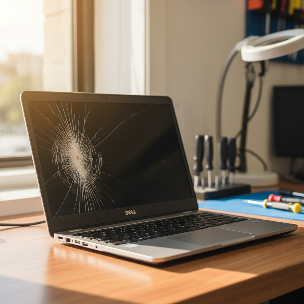 Cracked Dell laptop screen repair in Buffalo Creek — Darwin NT 0812