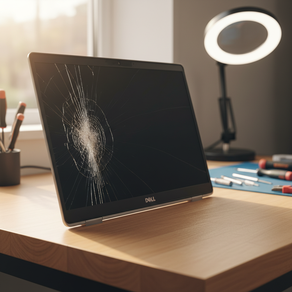 Cracked Dell laptop screen repair in Buttaba — Newcastle NSW 2283