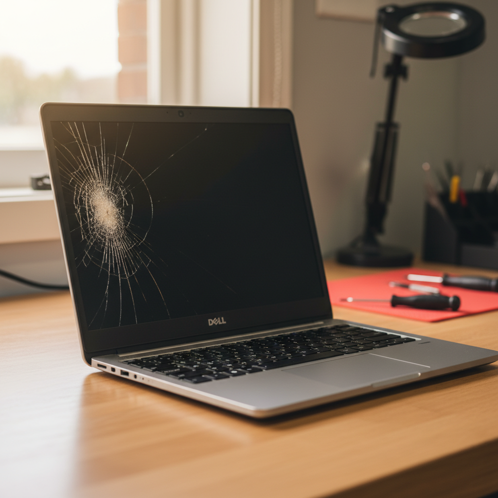 Cracked Dell laptop screen repair in Callaghan — Newcastle NSW 2308