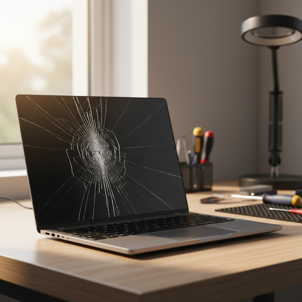 Cracked Dell laptop screen repair in Camden Park — Adelaide SA 5038