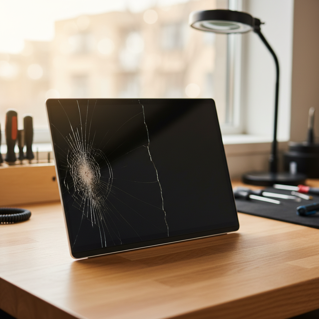 Cracked Dell laptop screen repair in Cameron Park — Newcastle NSW 2285