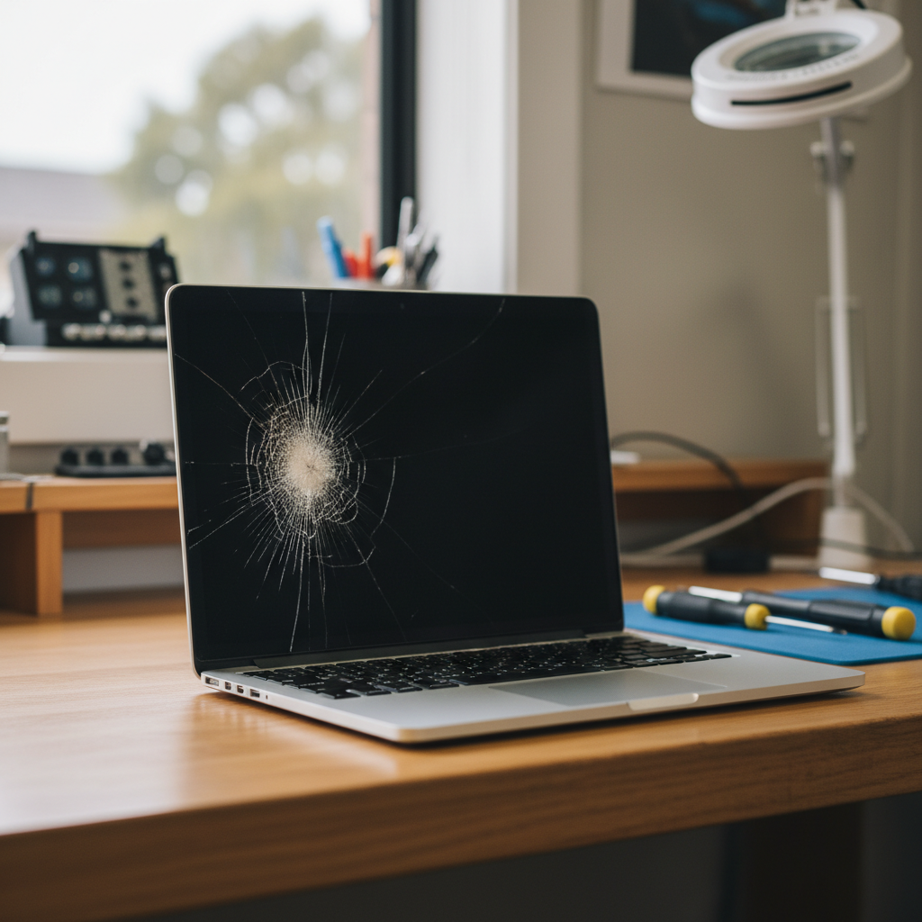 Cracked MacBook Pro laptop screen repair in Cardiff — Newcastle NSW 2285