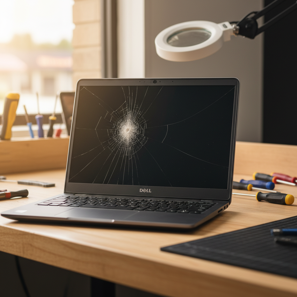 Cracked Dell laptop screen repair in Casuarina — Darwin NT 0811