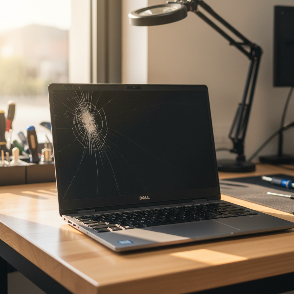 Cracked Dell laptop screen repair in Cessnock West — Newcastle NSW 2325