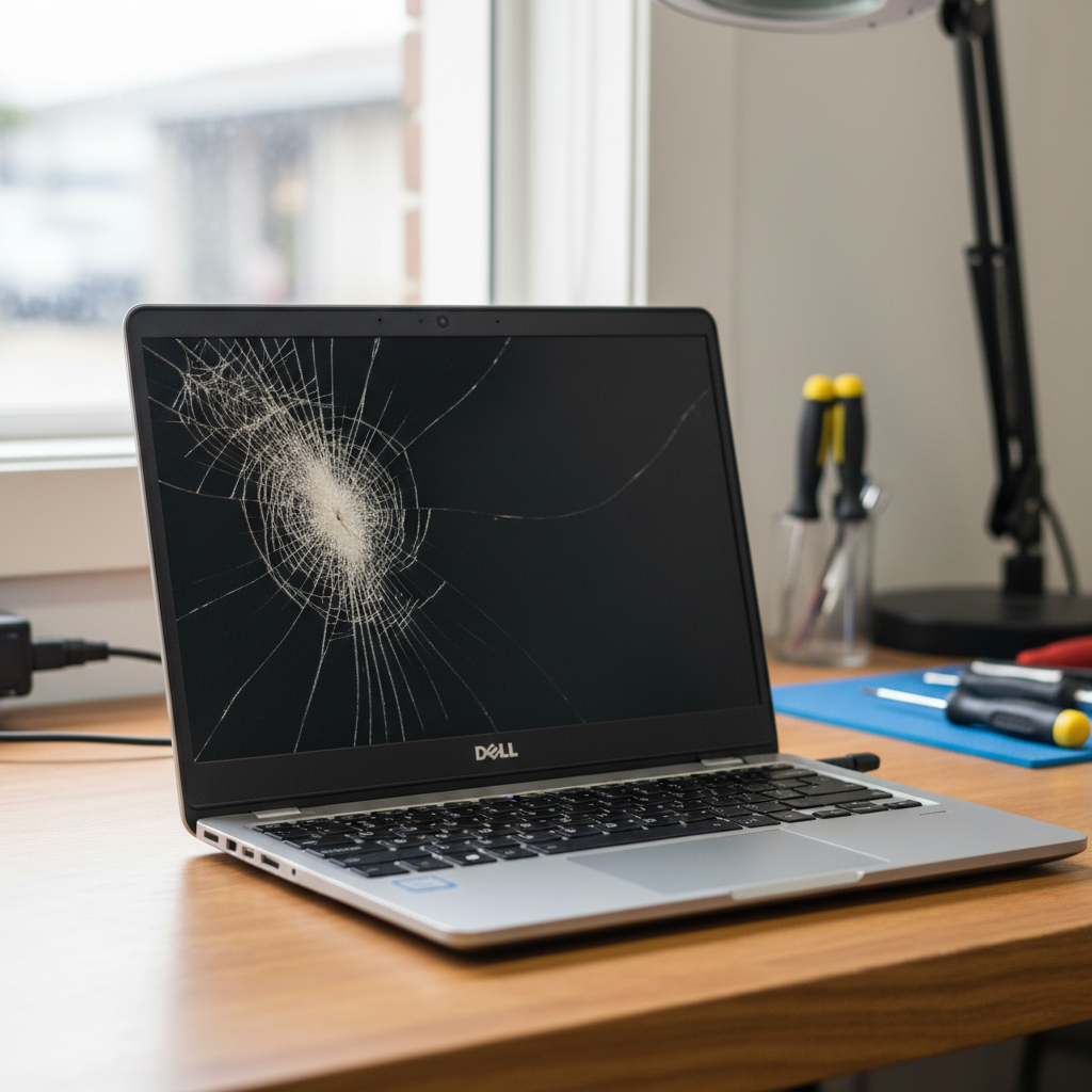 Cracked Dell laptop screen repair in Channel Island — Darwin NT 0822
