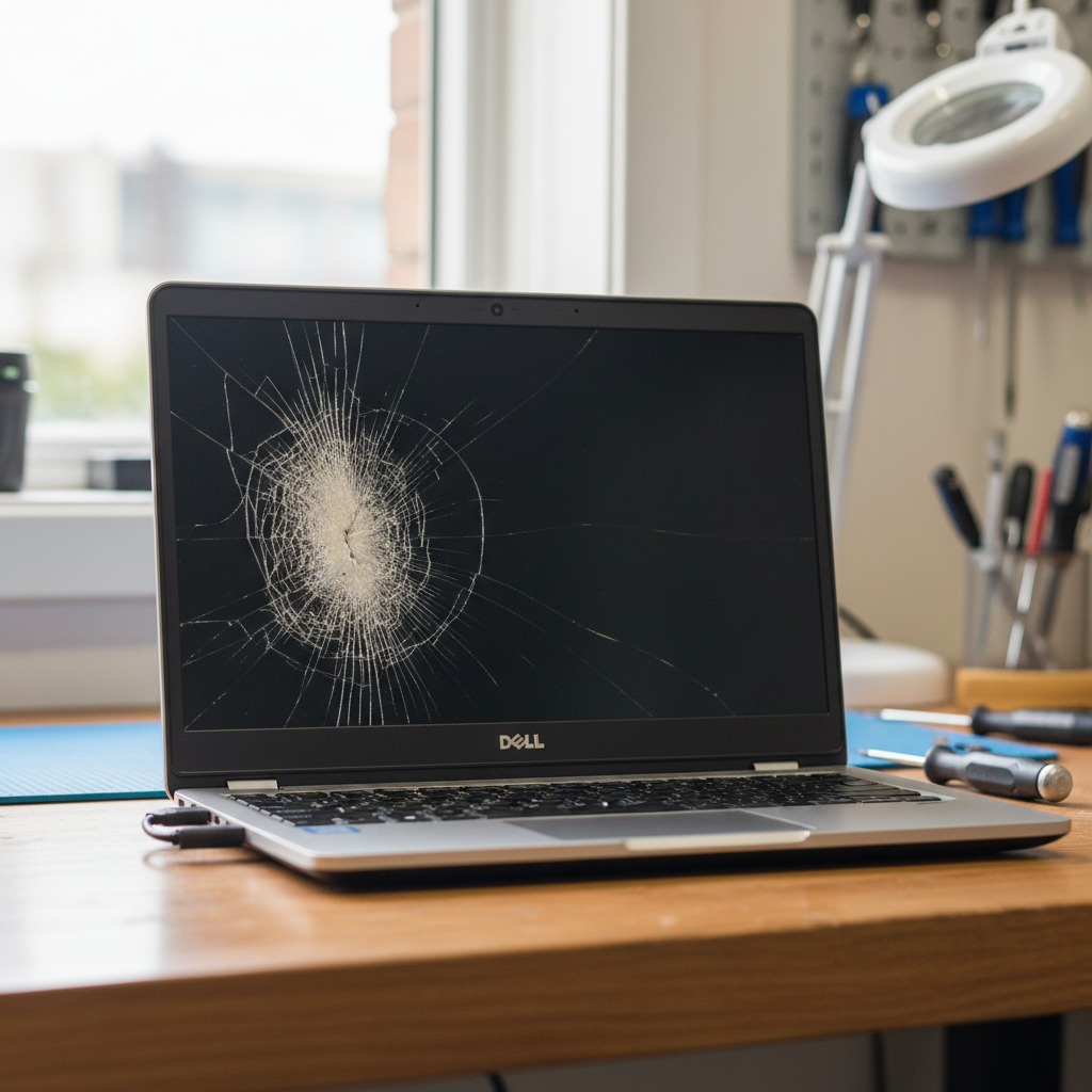 Cracked Dell laptop screen repair in Chapel Hill — Adelaide SA 5153
