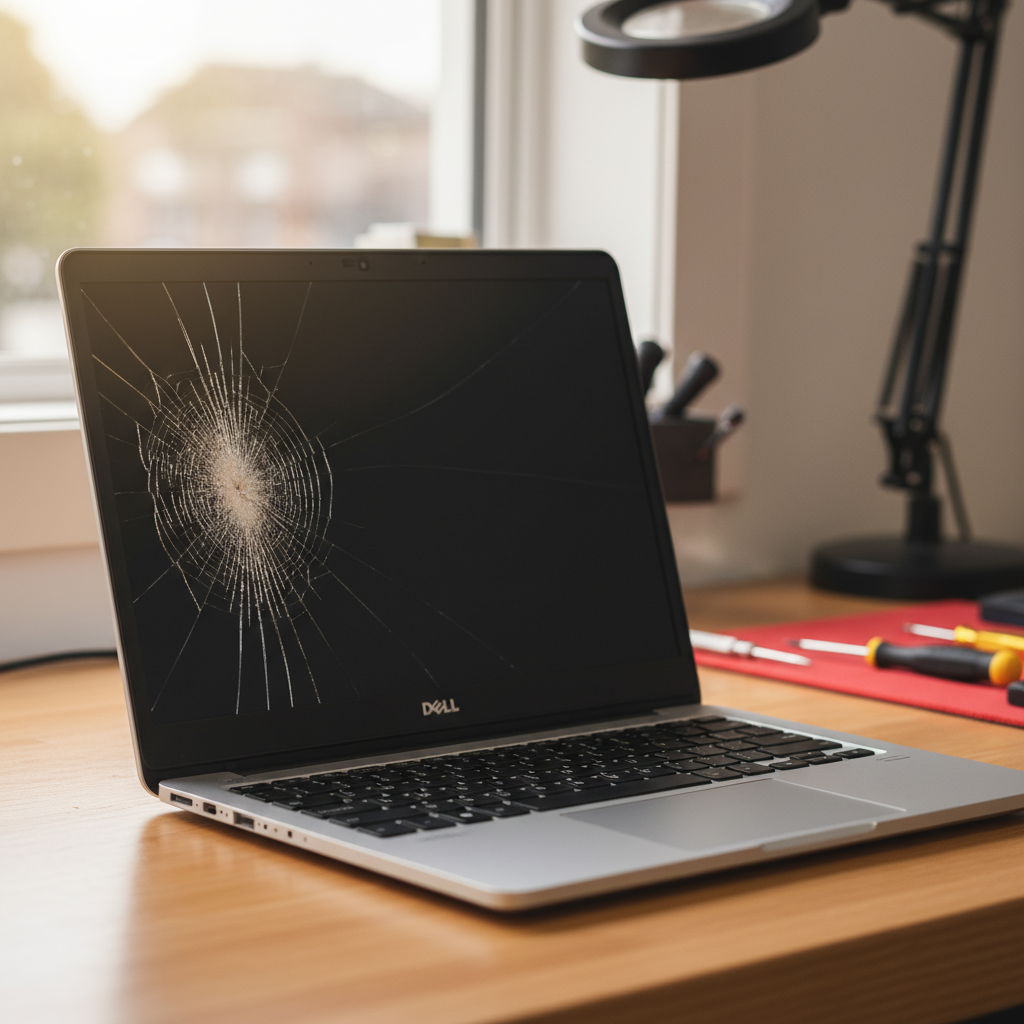 Cracked Dell laptop screen repair in Charlestown — Newcastle NSW 2290