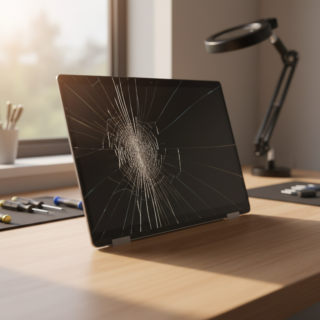 Cracked Dell laptop screen repair in Christies Beach — Adelaide SA 5165